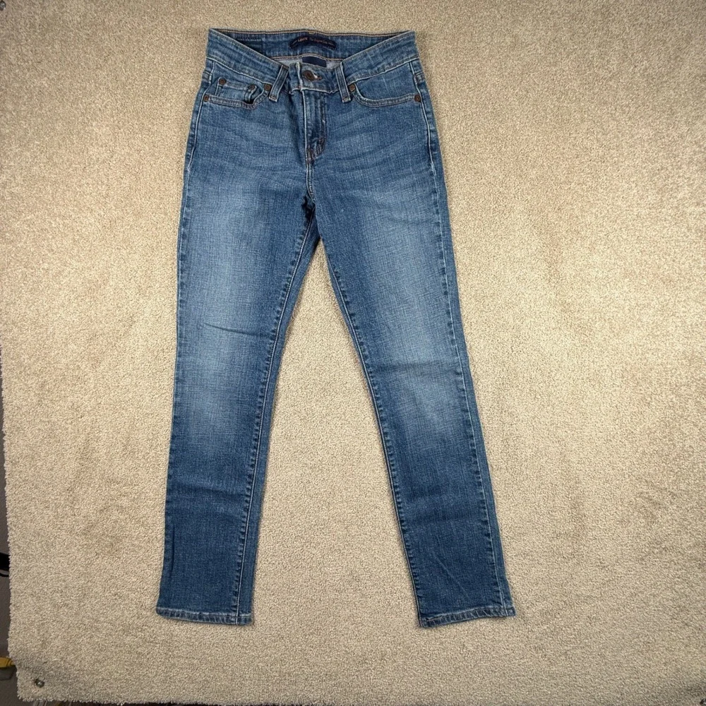 Levis Mid Rise Skinny Jeans Womens 27 Blue Medium Wash Denim Original Jean